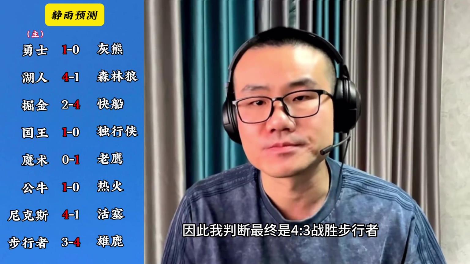 你同意嗎？靜雨對(duì)東西部季后賽球隊(duì)的預(yù)測(cè)：勇贏熊 湖船尼鹿晉級(jí)